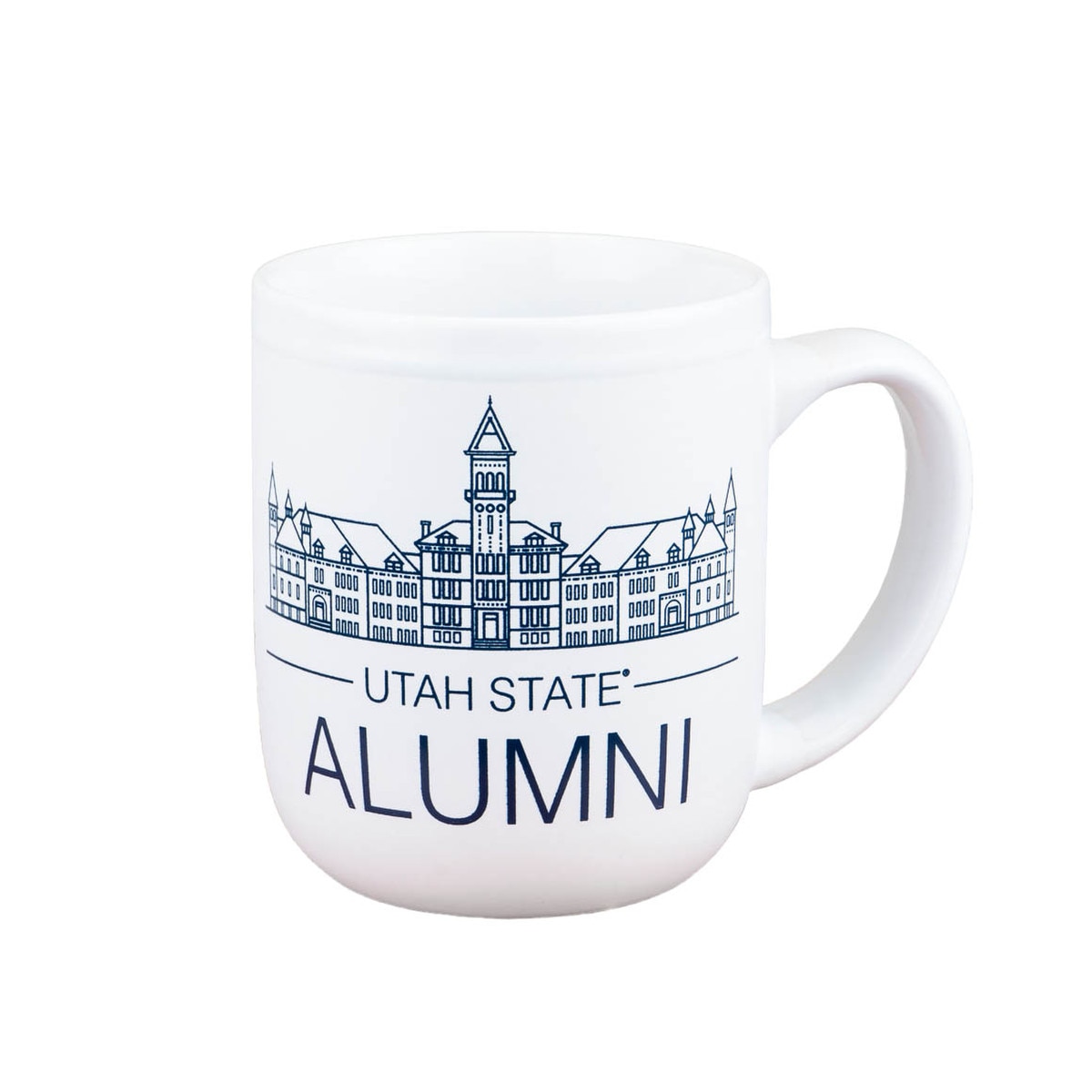 Utah State Alumni Old Main Mug white